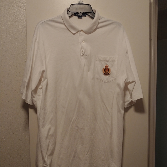 Classic Polo Ralph Lauren White Polo Crest Shirt L - Picture 1 of 5